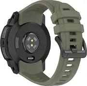 VeveXiao Breathable Sport Band Compatible With Garmin Instinct 3 solar 45mm Strap, 22mm Quick Release Sport Silicone Bracelet Watch Strap instinct 3 Amoled 45mm Replacement Bands (green)
