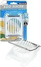Leona Co Egg Slicer for Hard Boiled Eggs, Stainless Steel Wire Egg Cutter with Stylish Plastic Body, Great for Boiled Eggs, Strawberry, Fruit, Mushroom and More (Randomly Color)