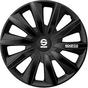 Sparco Wheel Covers Milano - 14-inch - Black - Set of 4 Pieces