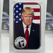 1 oz 2025 silver colorized Trump bar Victory 47 president