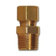4pcs 1/2 x 3/8 inch Compression Male Connector Brass Pipe Fitting NPT adapter