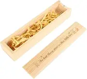 iplusmile Wooden Pregnancy Test Keepsake Box Announcement Case with Footprint Motif Versatile Storage for Mementos and Cherished Keepsakes present for Parents