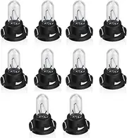 10Pcs Car Interior Instrument Light Bulbs T4.7 T4.2 T3 12V Auto Dashboard Lamps Air Conditioning Button Indicator Light White,T4.7