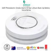 Emerald Vulcan 240V Photoelectric Smoke Alarm+10 Year Lithium Back-Up Battery
