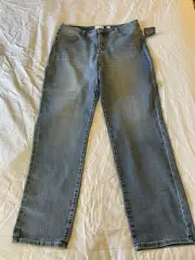 NWT! Cold water Creek STRAIGHT LEG FLAWLESS 5 POCKET DENIM JEANS PANTS 16