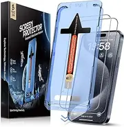 MAGIC JOHN 2 Pack for iPhone 15 Pro Tempered Glass Screen Protector 6.1 inch, Auto Dust-Elimination Installation, Bubble Free, Dynamic Island Compatible, HD Clear, Easy Installation