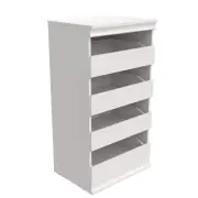 ClosetMaid Wood Systems 21.39" Modular Storage Stackable Unit W/ 4-Drawers White