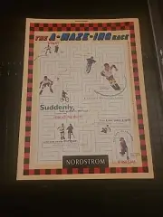 Nordstrom Kids Maze Print Ad 1995 8x11 Great To Frame