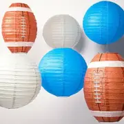 Detroit Pro Football Paper Lanterns 6pc Combo Tailgating Party Pack (Turquois...