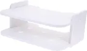 LIFKICH Small Wall Shelves Adhesive Router Shelf Heat Dissipating Storage Rack Easy to Install Bedroom