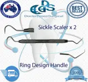 Sickle Dental Scaler Periodontal Tartar Calculus Remover Plaque Dental Tools x 2