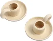 Taper Candle Holders Candlestick Holder: 2PCS Ceramic Candle Holder Vintage Table Centerpiece Wedding Anniversary Dinning Party Decorations