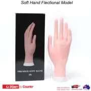 Bendable Soft Plastic Hand Mannequin Model Painting Practice Tool for Nail Art