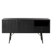Modern Furniture LUXE Engineered Wood Sideboard 150cm - Black