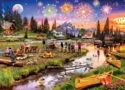 MasterPieces Fireworks on the Mountain 1000 Piece Jigsaw Puzzle By Richard Macne