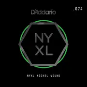 D'Addario NYXL Nickel Wound Electric Guitar Single String, .074