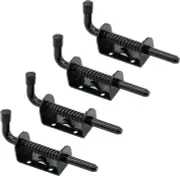 4 Packs 5 Inch Spring Loaded Barrel Bolt Latch Pin, Heavy Duty Steel Sliding Doo
