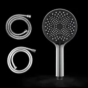 WELS Chrome 3 Functions Round ABS Plastic Handheld Shower Head /1.5m SUS/PVC Hose