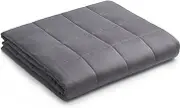 YNM Cotton Calming Heavy Weighted Blanket with Duvet Cover,Oeko-Tex Certified Premium (Dark Grey 203CM x 220CM 11 kg), Suit for two Person Use on Double & King Bed