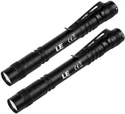 Mini LED Pen Flashlights, Waterproof Pocket Flashlight, 2 Pack