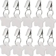 10 Pack Tablecloth Weights, Table Cloth Pendant Stones with Metal Clips, Heavy Marble Tablecloth Hangers, Stainless Steel Table Covers Clamps for Decoration, Outdoor, Picnic, Family Dinner Party