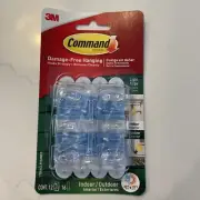 3M Command Mini Hook Clear 17006CLR-12ES - 12 hooks & 16 strips