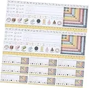 HOODANCOS Name Plates for Desks Classroom 25pcs Student Tags Ruler and Fraction Multiplication Chart