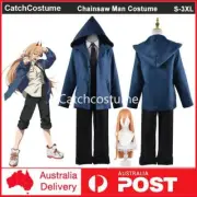 Anime Chainsaw Man Power Cosplay Costume Uniform Wigs Halloween Party Outfits