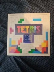 2023 Tetris Wall Calendar, 12 x 12, Retro Throwback Video Gaming Pop Color...