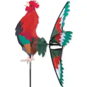 26" Small MORNING ROOSTER Ground Wind SPINNER garden décor, Premier Kites 25365