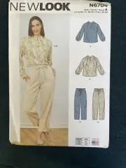 NEW LOOK Sew Pattern 6794 NEW Peasant Blouse & Drawstring Pant Size 8-20