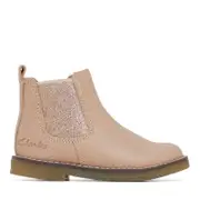 Clarks Kids Chelsea II Junior Rose Leather Standard Fit (EU 21-25)