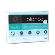 Bianca Comfort In Cotton Quilted Pillow Protector 230gsm Bedding White