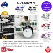 Karrera Kids Drum Kit Set Musical Childrens Percussion Instrument Junior Drums
