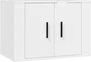 Wall Mounted TV Cabinet White 57x34.5x40 cm - Engineered Wood TV Unit for Living Room, Space-Saving & Stylish Modern Design, Perfect for Small Spaces