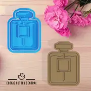 Perfume Bottle Cookie Cutter and Embosser 8.3cm x 6cm