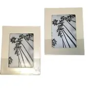 Target Threshold Stoneware White Picture Frames Set of 2 NWT