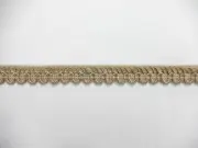 F. Schumacher Woven Braided Gimp Trim. Taupes. 14 Yds + 19". T-302