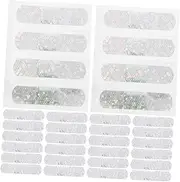 MUELODSIC 50pcs Boys and Girls Waterproof Glitter Bandages Soft Comfortable Glittery Adhesive Covers Scrapes