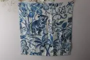 Clarence House, Congo, Jungle Scene, 27" W X 27" L, Color Blues