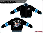 NBA Basketball Sports OKLAHOMA THUNDER OKC Kids Cotton Twill JACKET 3T 4T 5T 6T