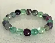 RAINBOW FLUORITE Tumbled Bracelet - Intuition/Connection to Spirit~Healing~Clea
