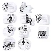 Self-Stick Note Pad Removable Memo Pads Musical Note Shape Memo Notepads