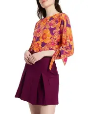 [Marcs] Floral We Know Blouse in Orange Multi