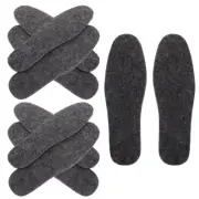 5 Pairs of Felt Shoe Insoles Warm Felt Insoles Boots Shoe Pads Winter Shoe