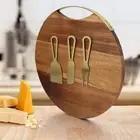4-piece Cheese Knife And Cheese Board Set