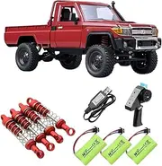 Lumerk MN82 RC Rock Crawler 1/12 4x4 Off-Road Truck – LC70 – 2.4GHz Remote Control Truck with Metal Shock Absorbers & 3 Batteries – RTR All-Terrain RC Pickup