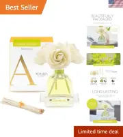 AirEssence Flower and Reed Diffuser Set, Hand Crafted Sola Flower Botanical H...