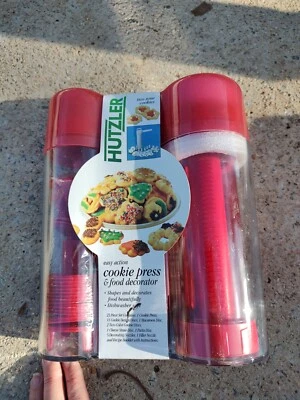 REDUCED!! New HUTZLER Cookie PRESS & Food Decorator Easy Action Spritz Unused