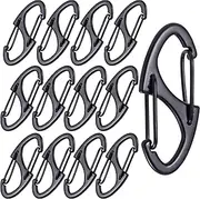 JYvivid 12Pcs Zipper Clip Anti Theft Deterrent, Safety Zipper Locks, Dual Opening Zippers Pull Replacement for Backpacks, Suitcases, Traveling, Camping - Black